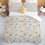 3-Piece Mushroom Decoration Comforter Set – Soft Microfiber, Includes Comforter & 2 Pillowcases, Available in Twin/Full/Queen/King