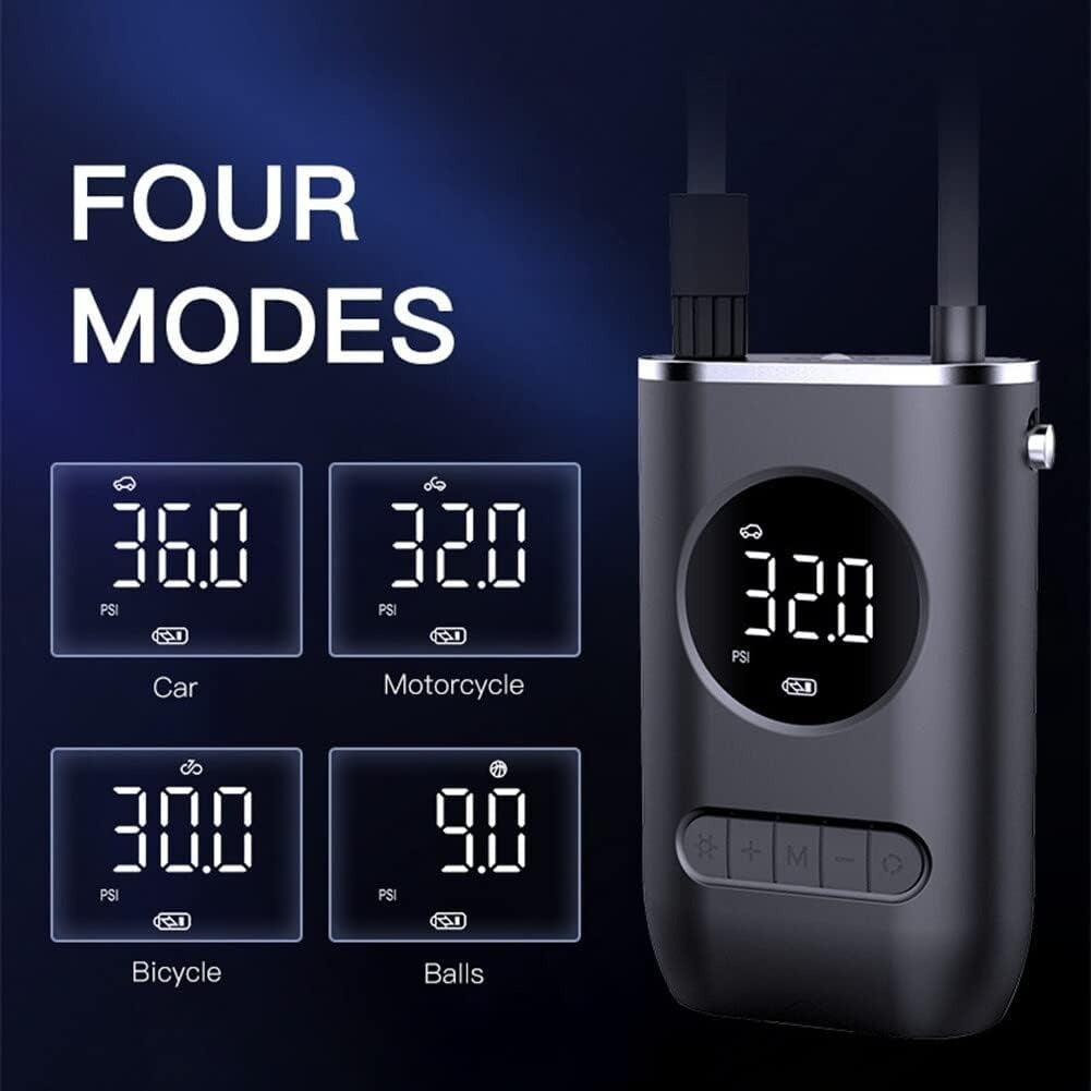 Cordless Portable Tire Inflator with LED Display