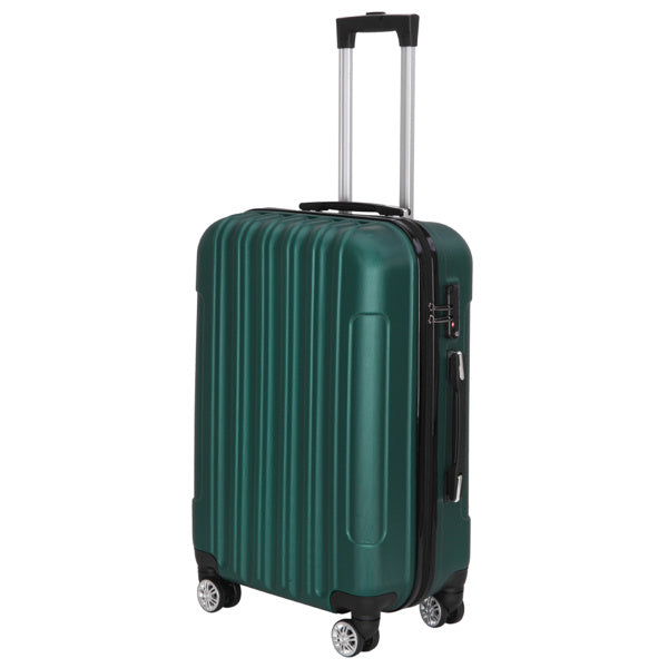 Vertical Pattern 3-in-1 Hard Shell Suitcase Set with Aluminum Alloy Handle & Spinner Wheels
