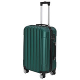 Vertical Pattern 3-in-1 Hard Shell Suitcase Set with Aluminum Alloy Handle & Spinner Wheels