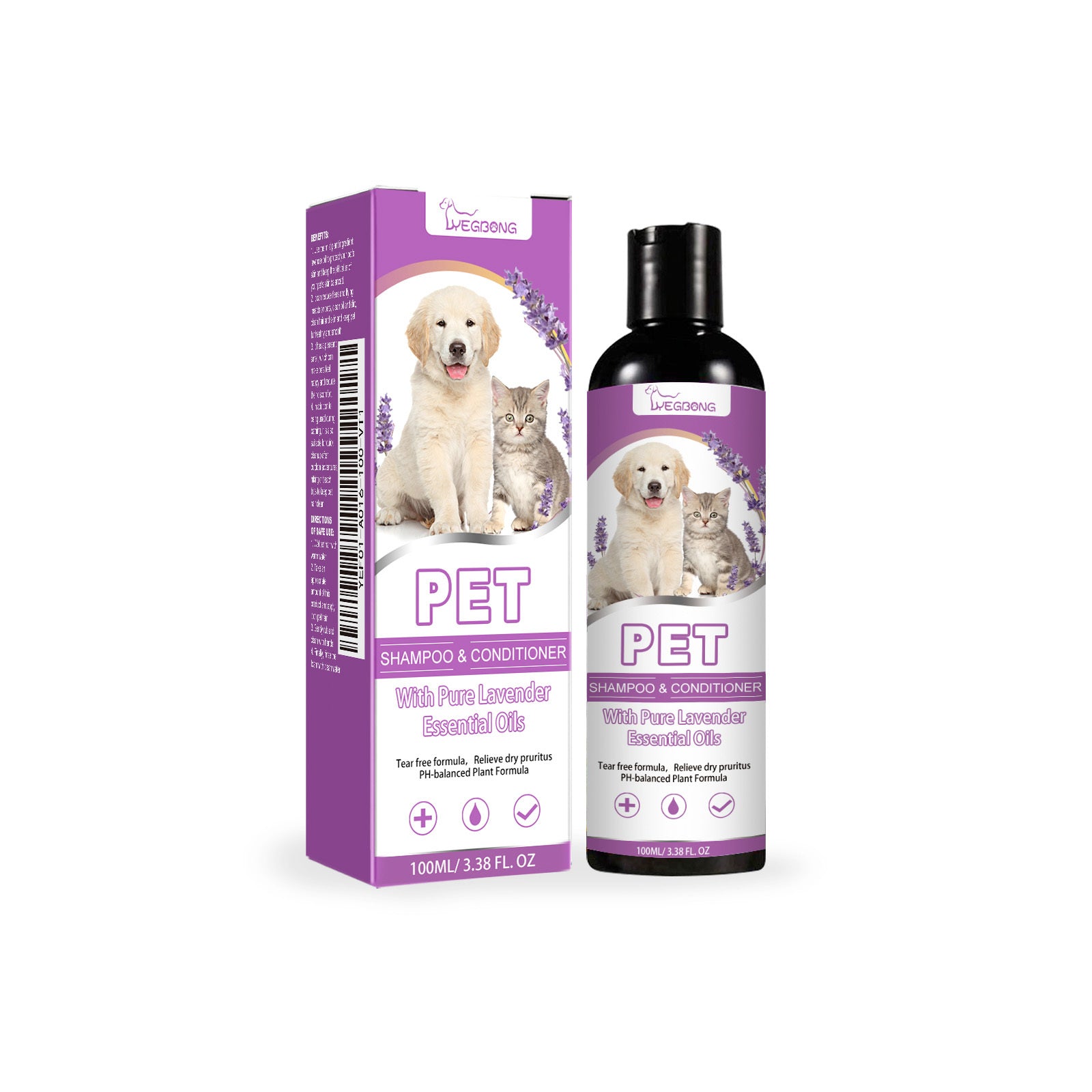 Pet Shampoo – Gentle Cleansing & Moisturizing Formula for Dogs & Cats, Reduces Odor & Supports Healthy Coat