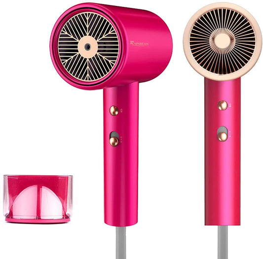 1800W Ionic Hair Dryer with Magnetic Nozzle - Powerful, Low-Noise Blow Dryer for Fast, Frizz-Free Drying