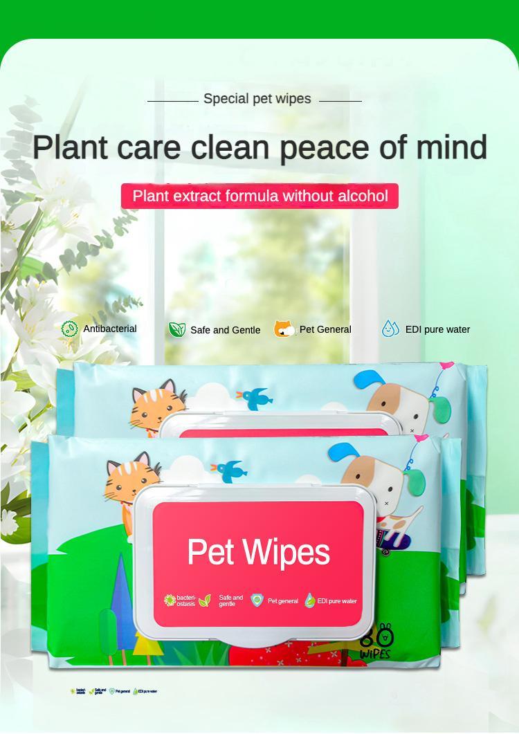Plant-Based Fragrance-Free Pet Wipes – Gentle, Hypoallergenic & Eco-Friendly Cleaning for Dogs & Cats