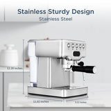 Professional 20-Bar Espresso Machine with Milk Frother