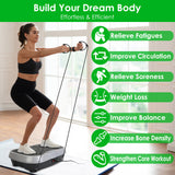 Vibration Exercise Machine with Resistance Bands & Remote – Whole Body Vibration Platform for Home Fitness 🏋️‍♀️⚡