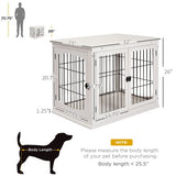 Stylish Small Kennel End Table with Double Entrances & Lockable Door