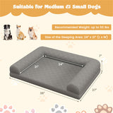 36" Orthopedic Dog Bed – Supportive Foam Mattress with Washable Removable Cover & Non-Slip Base for Medium & Large Dogs
