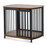 31.5" Wooden Furniture-Style Dog Crate – Double Door Indoor Kennel & End Table