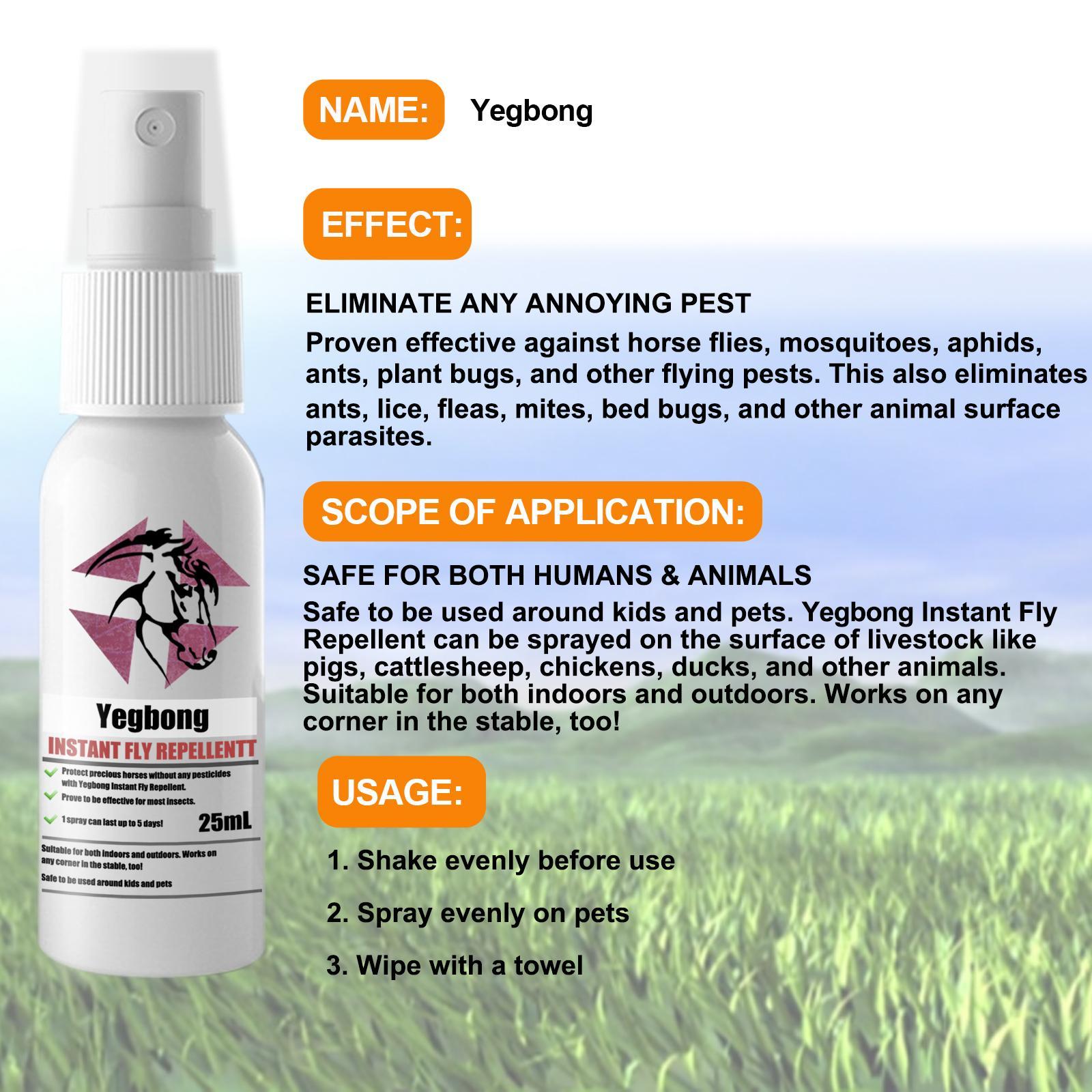 Yegbang Pet Flea & Tick Spray – Soothing Deworming and Itch Relief Spray for Dogs & Cats