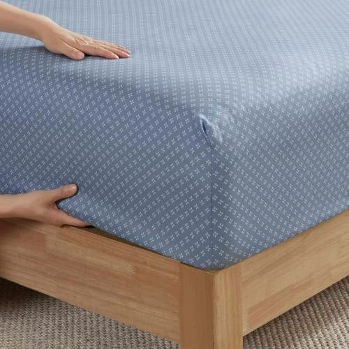 Floral Comforter Set with Bed Sheets – Queen Size, Blue Floral Design