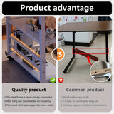 Double-Layer Metal Foldable Desk with Wheels & Storage Rack – Adjustable Height Workspace for Bedroom, Living Room & Office 🖥️
