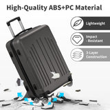 3-Piece Hardshell Luggage Set with Spinner Wheels - 20/24/28 Inch Suitcase Set with TSA Lock
