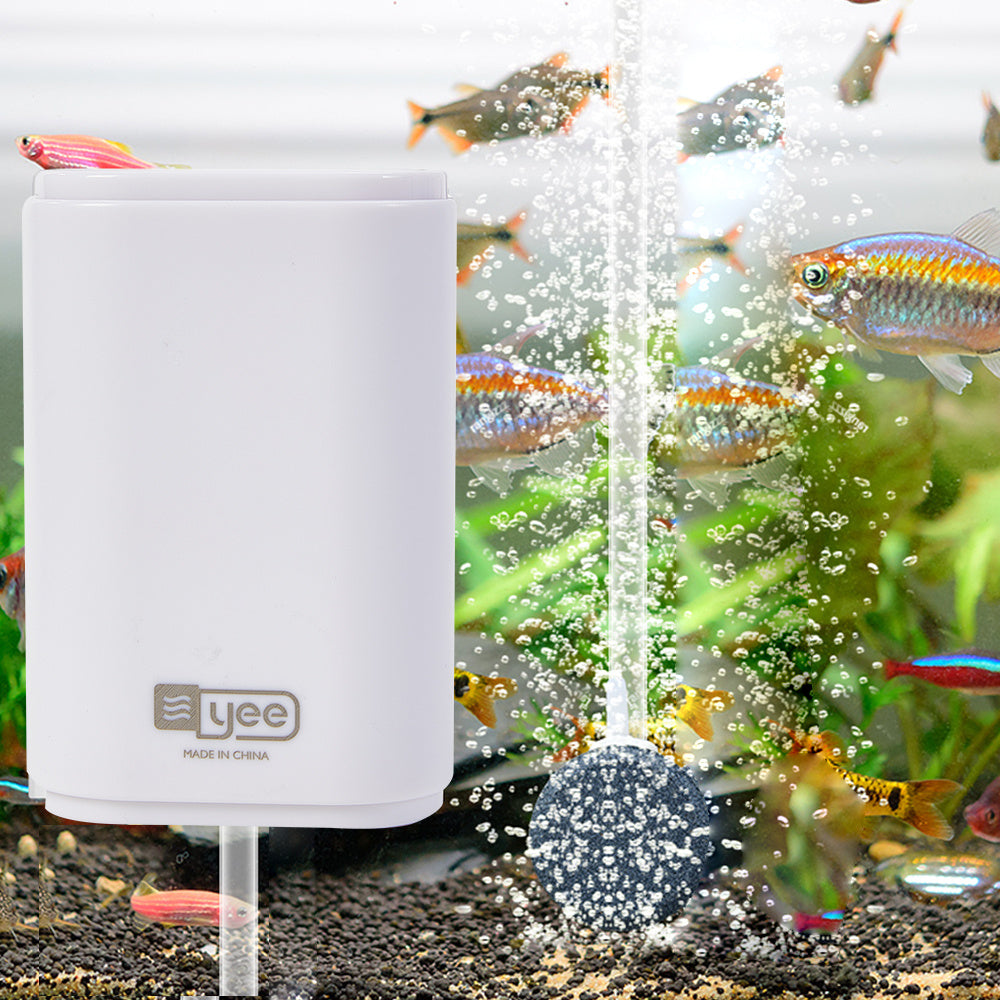 USB Mini Air Pump – 1.5W QC Silent Aquarium Oxygen Pump, Energy-Efficient Aerator for Fish Tanks & Ponds