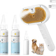 Universal 3-in-1 Pet Steam Brush – Spray Hair Removal Comb with Waterless Shampoo & Ear Cleaning Towel for Dogs & Cats