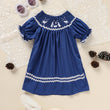 Toddler & Infant Girl Christmas Dress 🎄 Santa Embroidery Smocked Party Outfit