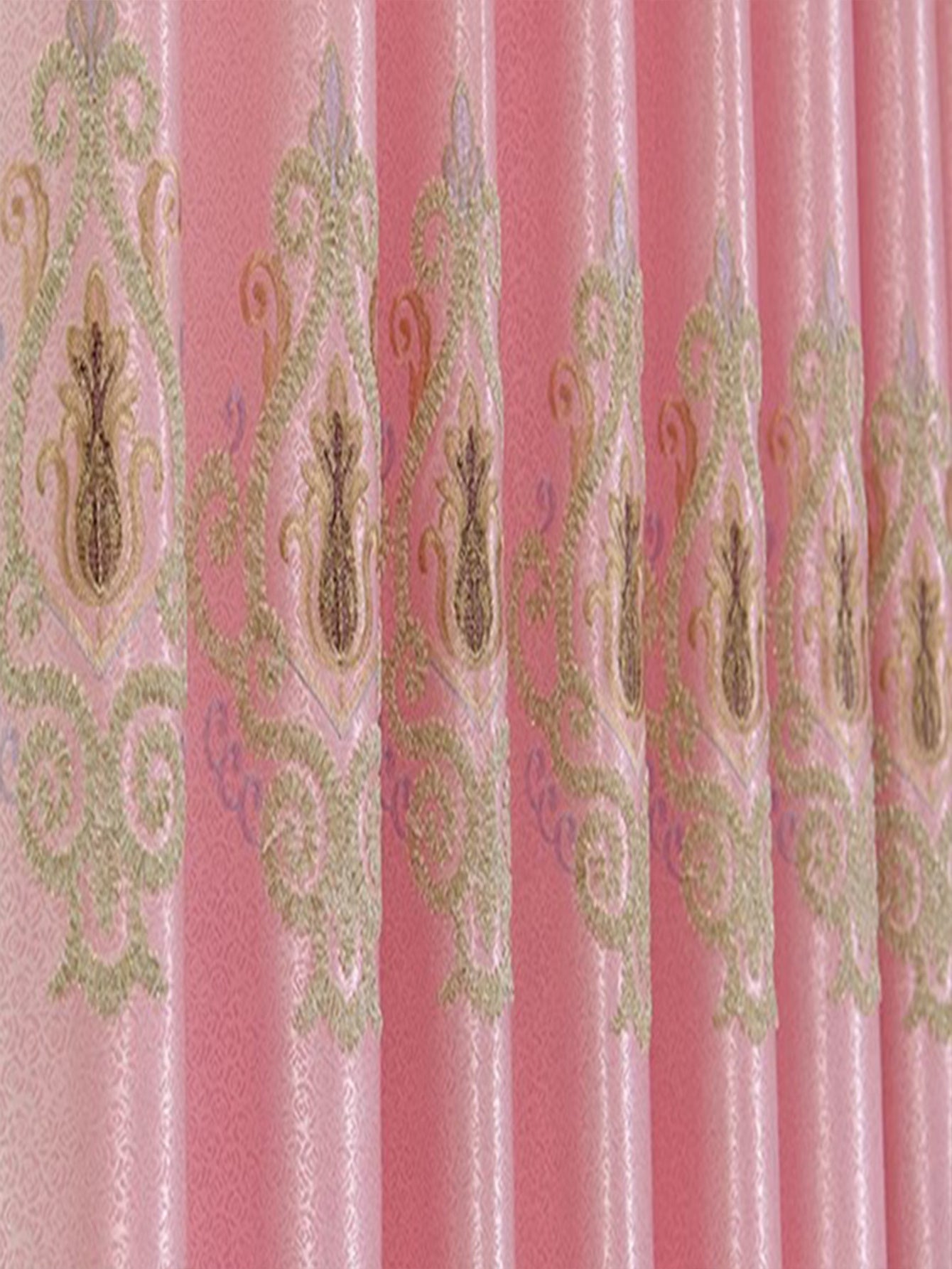 European-Style Luxury Embroidered Curtains – 2 Panels, Modern Bedroom Blackout Drapes Without Valance