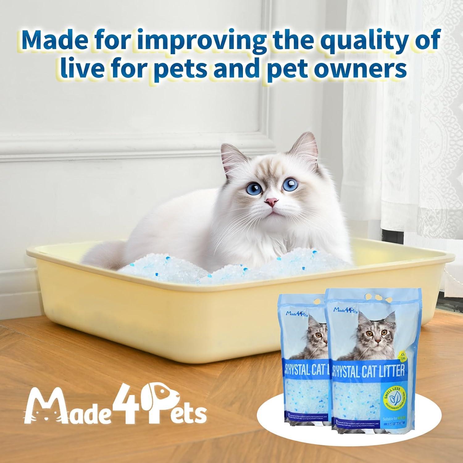 Crystal Cat Litter – Lightweight, Low-Dust Pet Litter with Odor Control & No Caking Formula