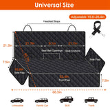 Dog Car Seat Cover – Waterproof & Scratchproof Rear Seat Protector with Dog Seat Belt for Cars, Trucks & SUVs