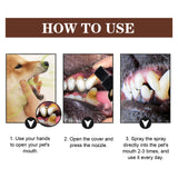 Pet Tooth Cleaning Spray – Oral Care Fresh Breath Spray for Dogs & Cats, Reduces Plaque & Tartar Buildup