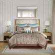 12-Piece Comforter Set with Cotton Bed Sheets – Complete Luxury Bedding Ensemble (Queen)