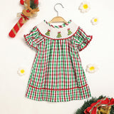 Toddler & Baby Girls Christmas Dress 🎄 Plaid Party Outfit with Embroidered Tree (118 karakter ✅)