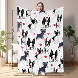 Adorable Fleece Dog Blanket – Soft, Cozy, Lightweight Flannel Throw for Couch, Bed & Living Room Decor, 75 × 100 cm