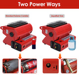 2-in-1 Portable Butane Burner Heater & Stove – Outdoor Gas Heater & Cooking Stove with Handle