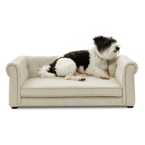 Elegant Rectangular Pet Bed – Washable Cushion Sofa with Non-Slip Base for Medium & Large Dogs, Supportive Orthopedic Design
