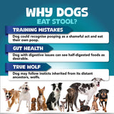 No Poo Chews for Dogs – Stop Poop Eating Behavior with Probiotics, Digestive Enzymes & Bad Breath Support