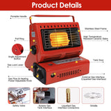 2-in-1 Portable Butane Burner Heater & Stove – Outdoor Gas Heater & Cooking Stove with Handle