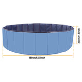 Foldable Pet Swimming Pool – 160×30 cm Heavy-Duty PVC Splash Pool for Dogs & Cats