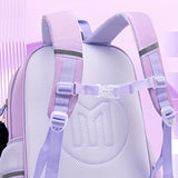 Kuromi Lightweight Backpack – Multi-Compartment Student Organizer with Adjustable Straps & Violet White Oxford Fabric Design