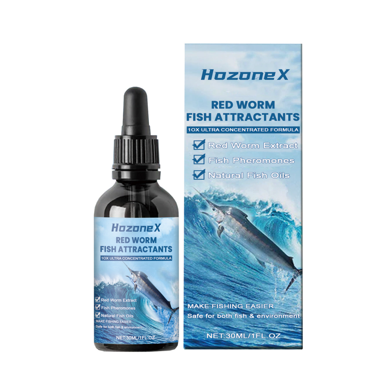 Bloodworm Fish Attractant Liquid - Concentrated Blood Worm Bait Scent for Fishing