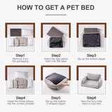 Mewoo Orthopedic Cat Couch – 26"x19"x11.8" Indoor Pet Bed with Washable Cover & Non-Slip Bottom for Cats & Small Dogs