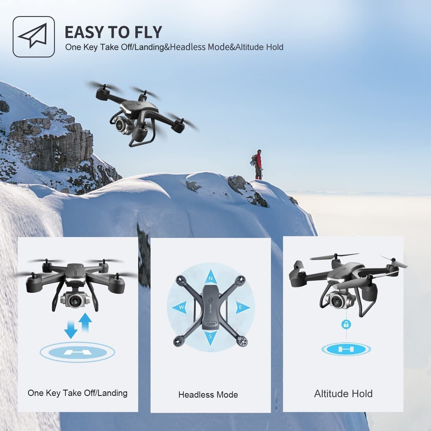 V14 Professional Drone with 6K HD Dual Camera - GPS Brushless RC Quadcopter