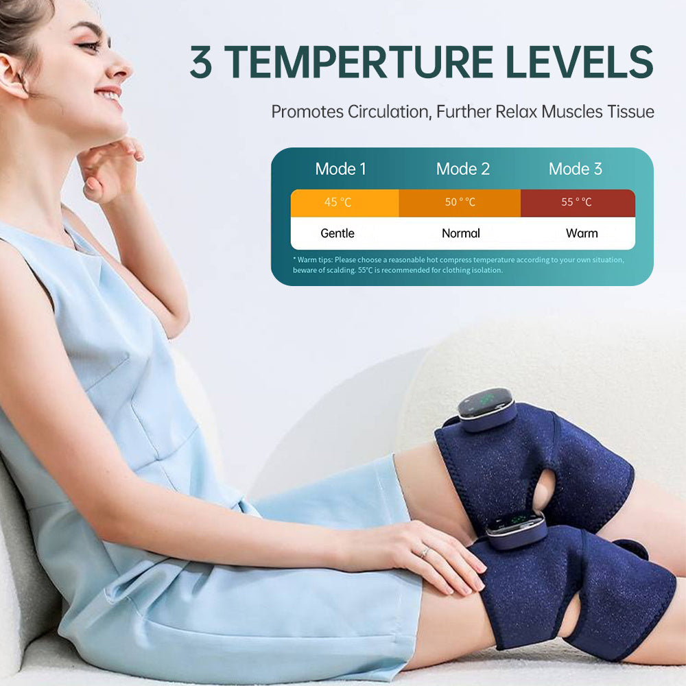 Trending Smart Knee Massager with Heat 🔥 & 3 Vibration Modes – Type-C Fast Charging Pain Relief for Joint Care