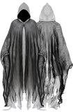 Grim Reaper Cloak – Gray Full-Length Hooded Robe for Adults, Halloween Horror Costume