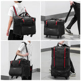Mixi Expandable Rolling Duffle Bag 120L, Foldable Large-Capacity Travel Bag with Wheels for Men & Women (Black)