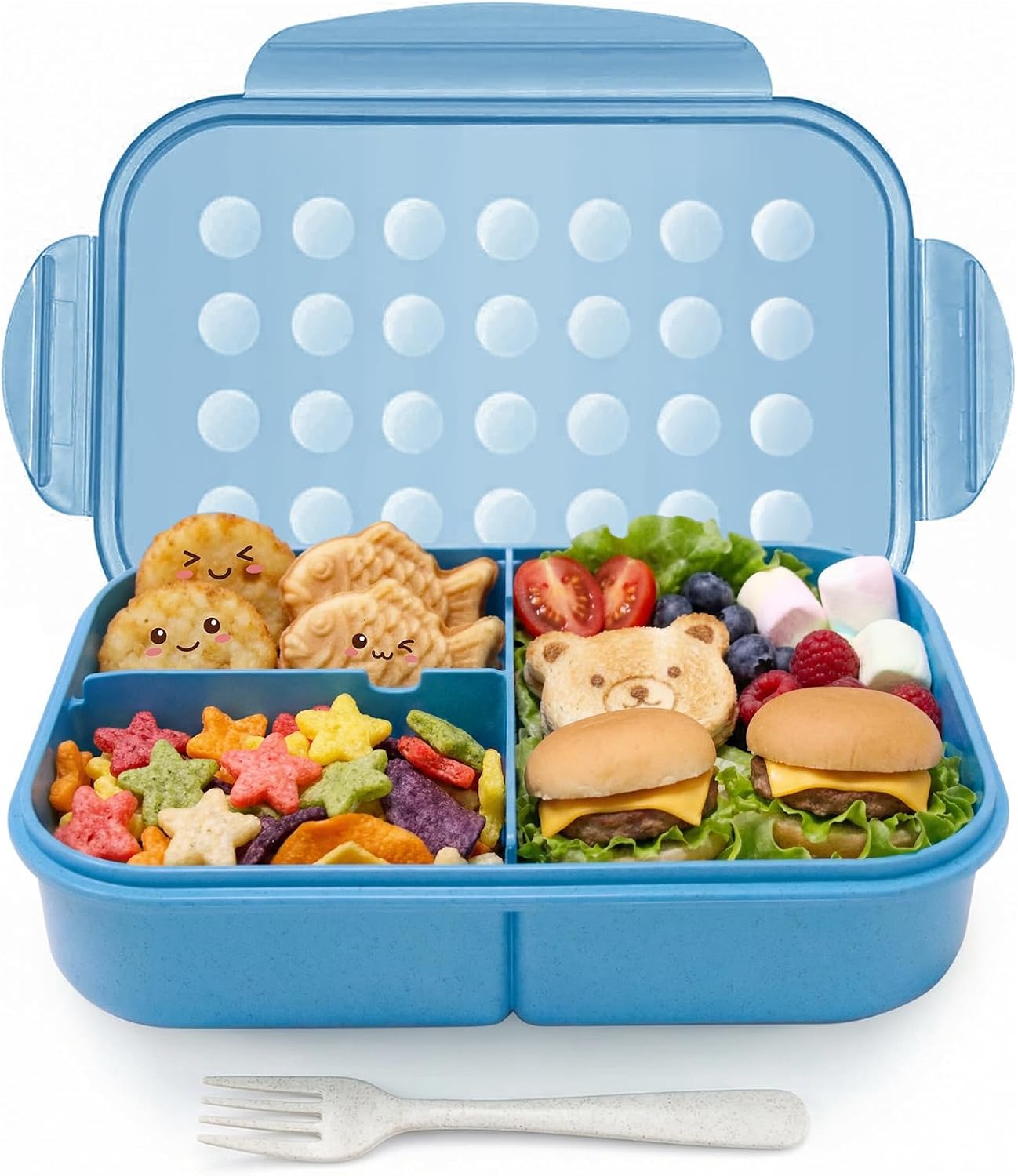 Purple 1150 ml 3-Compartment Bento Lunch Box