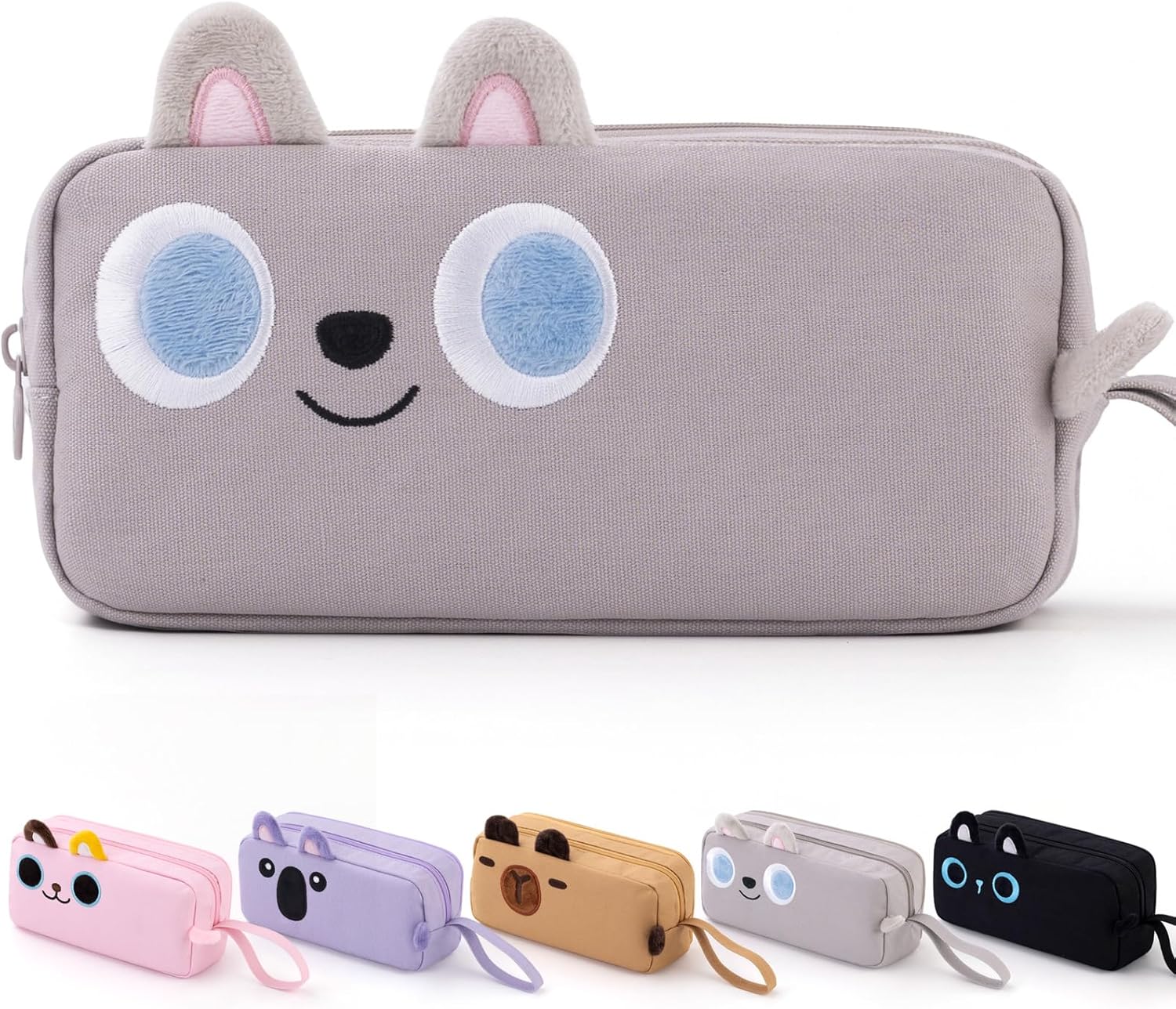 Brown Capybara 3-Compartment Pencil Case