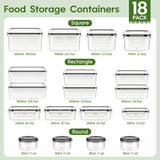 Food Storage Containers with Lids – 36-Piece BPA-Free Leakproof Stackable Meal Prep Set