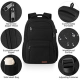 Water-Resistant School & College Laptop Backpack with USB Charging Port, TSA Friendly Design