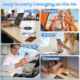 3-in-2 Multi Charging Cable for iPhone, Apple Watch & USB-C Devices – Universal Travel Charging Cord (4FT)