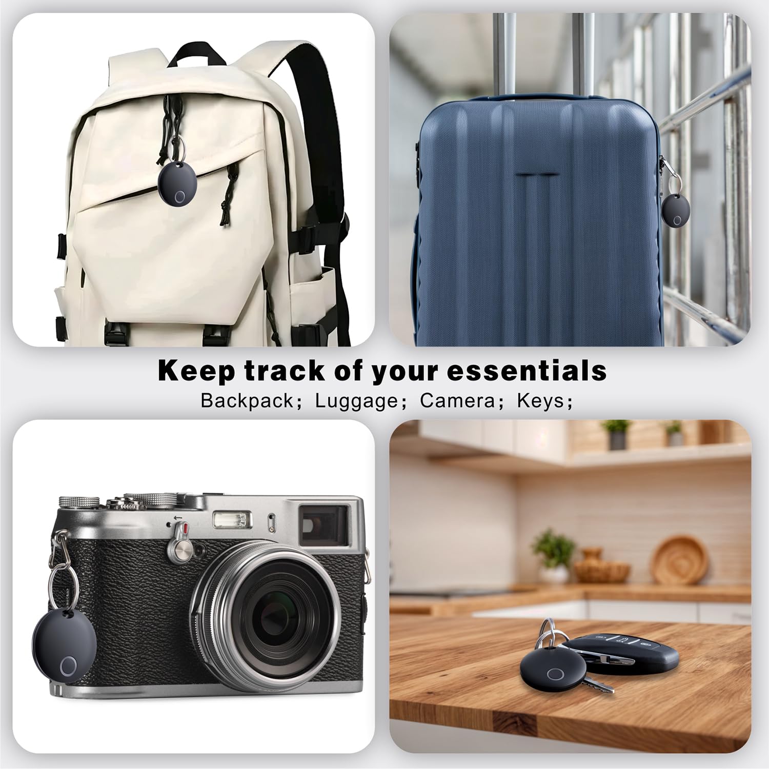 Bestray Bluetooth Smart Tracker Tag for Apple Find My, Waterproof Item Locator with 100dB Alert and Global Tracking