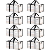 Extra Large Clear Heavy-Duty Moving Bags (8-Pack) – 24-Gallon Storage Totes with Zippers, Lids & Reinforced Handles