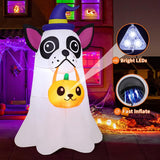 Halloween Inflatable Dog with Pumpkin – 4FT Light-Up Yard Decoration with LED & Fast Inflation