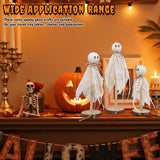Rustic Wooden Ghost Trio – Farmhouse Halloween Decorations with BOO & Haunted Labels, 3 Sizes