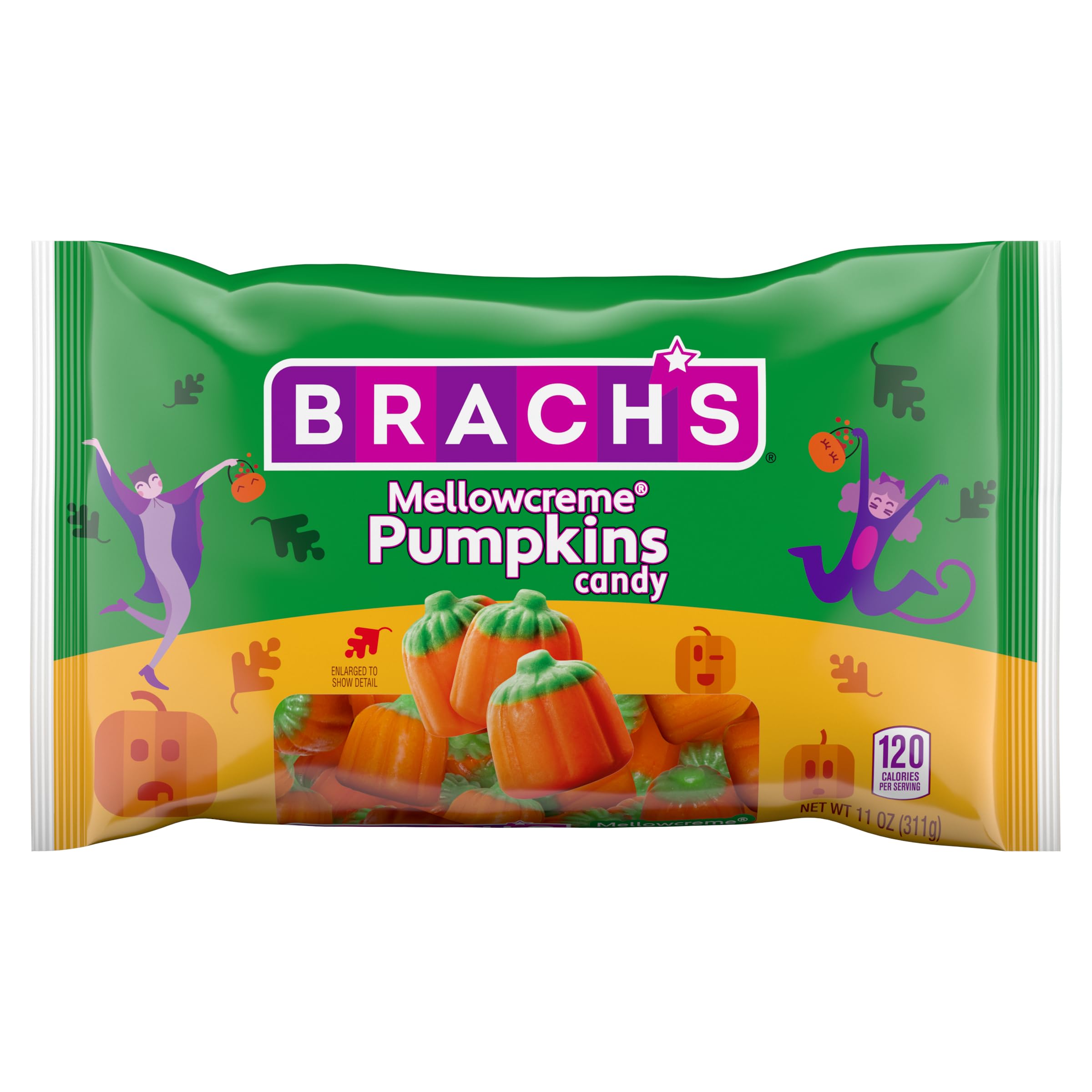 Brach’s Mellowcreme Pumpkins – Classic Pumpkin-Shaped Halloween Candy (Made with Real Honey Flavor)