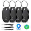 weTag Pro Bluetooth Tracker Tags 4 Pack, Apple Find My Compatible Item Locator with Sound Alert & Waterproof Design – Black