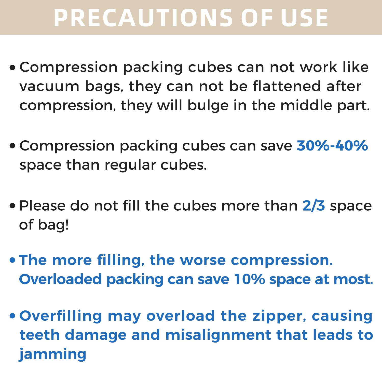 Compression Packing Cubes for Suitcase – Durable 320D Travel Packing Organizers for Efficient Luggage Storage